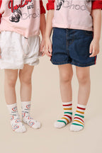 Colorful Bear Kids Crew Socks - Comfortable Cotton Blend Vibrant Animal Pattern Socks for Toddlers and Children
