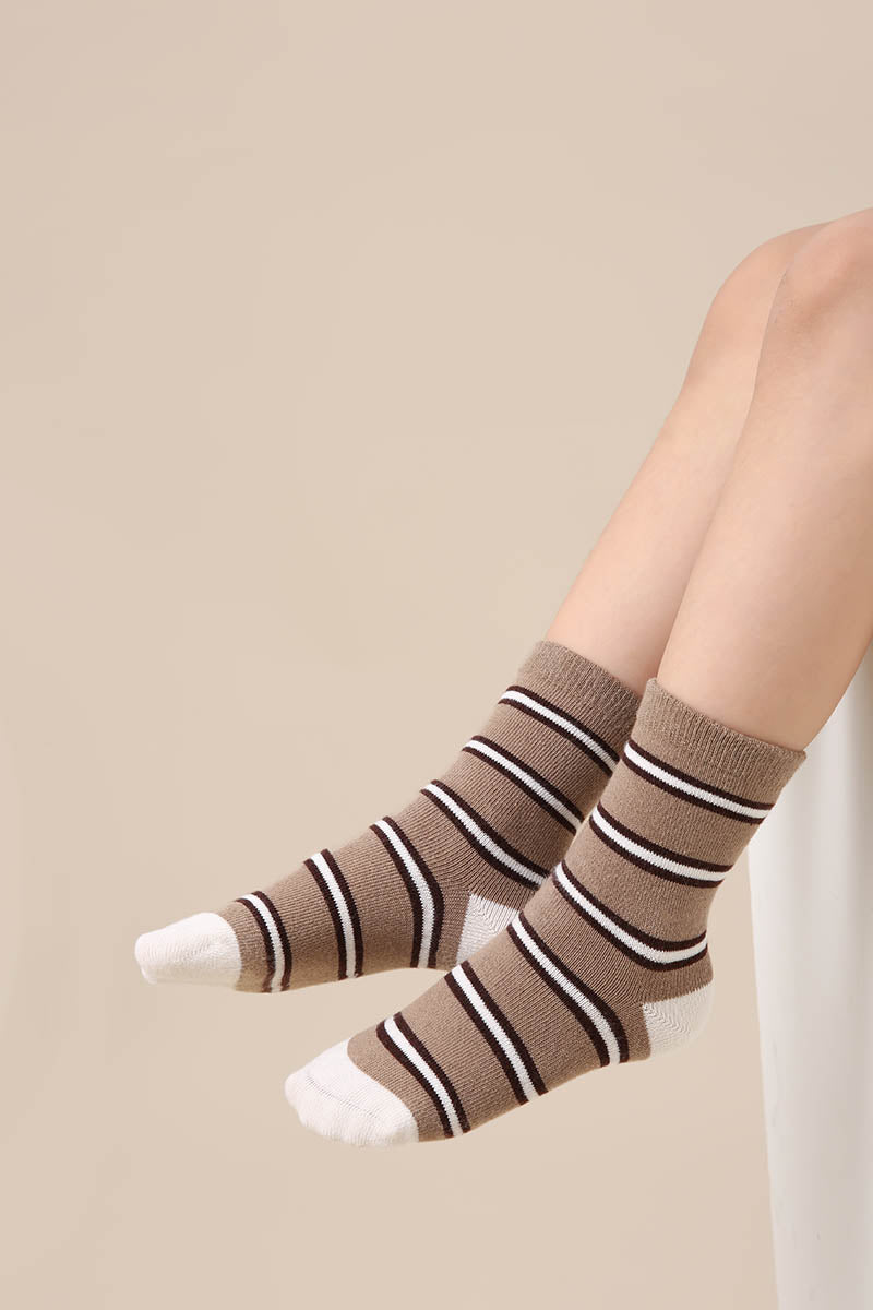 Coffee Bear Kids Crew Socks - Comfortable Cotton Blend Cute Animal Socks for Toddlers and Children