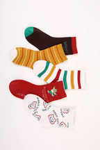 Colorful Bear Kids Crew Socks - Comfortable Cotton Blend Vibrant Animal Pattern Socks for Toddlers and Children